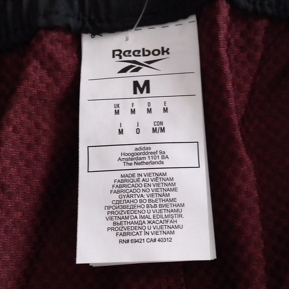🆕Reebok Men's Workout Ready Melange Knit Shorts,Maroon, S, M, L, NWT, Authentic - Picture 10 of 12